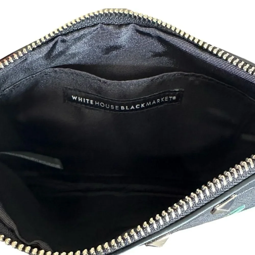 White House Black Market Sunflower Studded Wristlet Clutch NWT